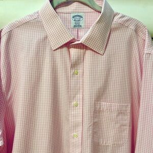 Brooks Brothers Pink Grid Dress Shirt